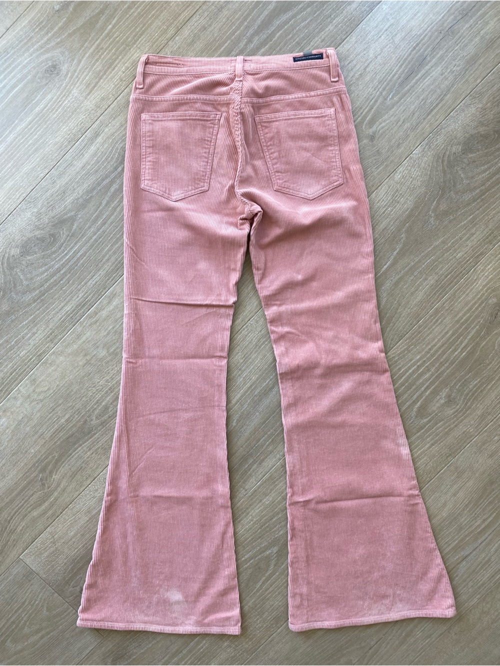 Citizens of Humanity Pink Corduroy Chloe Mid-rise Super Flare Jeans Size 27 - Picture 7 of 10